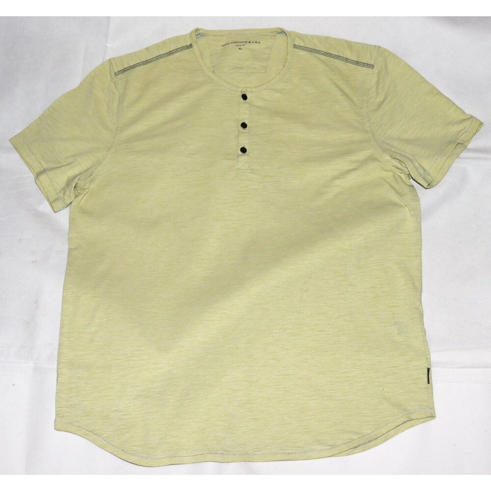 John Varvatos Star USA Ryman Disperse Men's Short Sleeve K4733V4B Henley Size XL